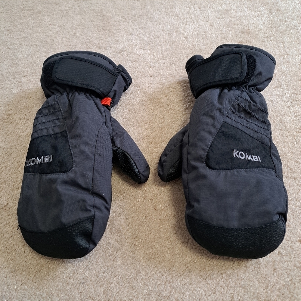 Kombi Winter Mittens Snow Black Grey Youth Size Large The Bleeker Junior Mitt